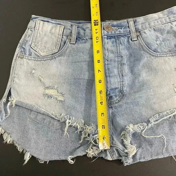 One Teaspoon Le Wolves High Rise Shorts 90s Y2K Festival - Picture 8 of 16